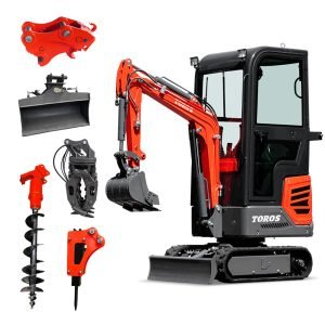 Mini Pelle Compacte TOROS 1.2 Tonnes – Performance & Polyvalence